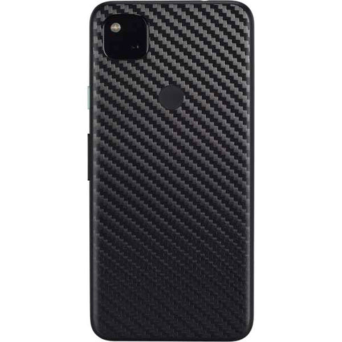 Black Carbon Fiber Specialty Texture Material Google Pixel 4a Skin
